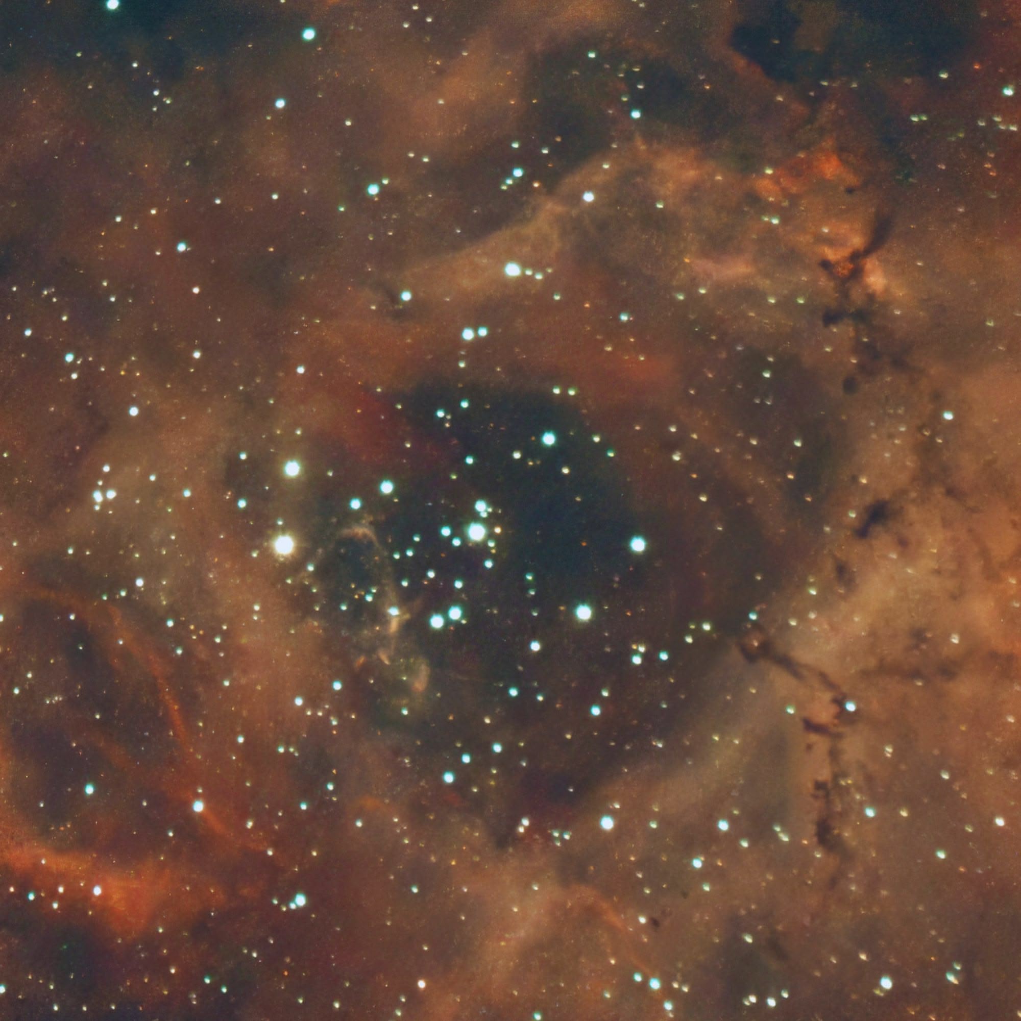Astrophotography image after AI noise reduction with PixADair
